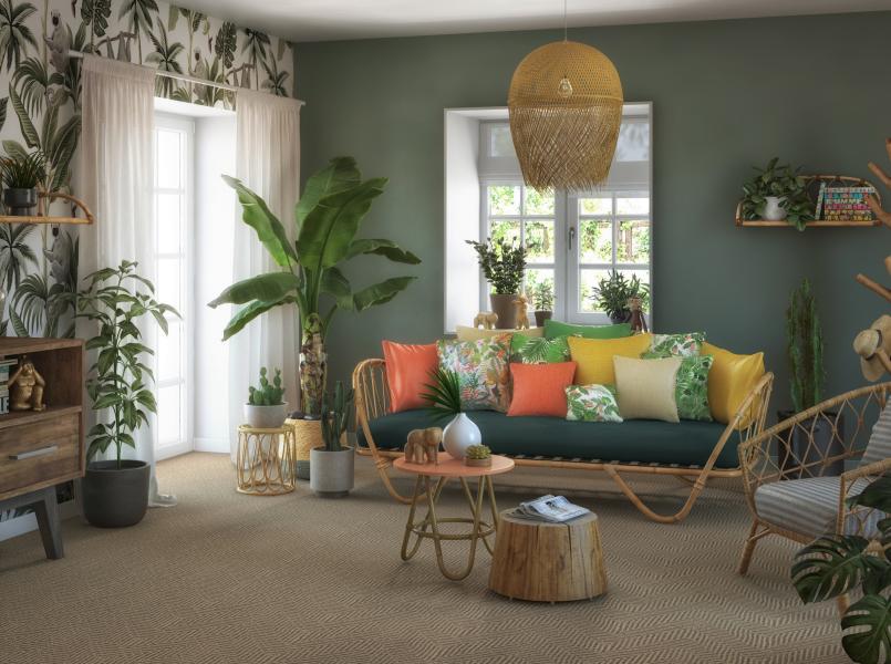 Sisal naturel salon Tropical